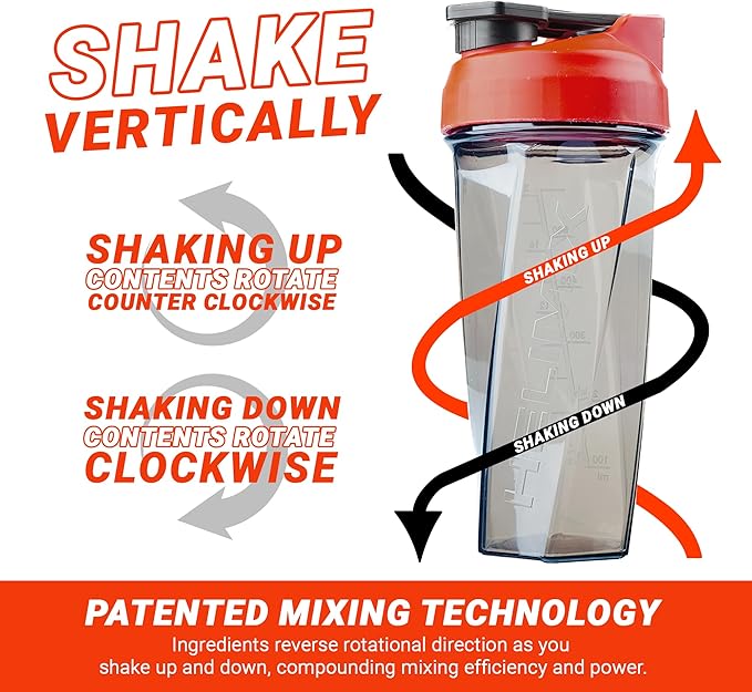 HELIMIX 2.0 Vortex Blender Shaker Bottle, 29 Fluid Ounces, Plastic, No Shaking Accessories Needed, Odor Resistant, Leak Proof, Durable, Easy to Clean, Sturdy Loop for Transport