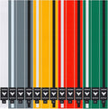 Elite Sports Kids Brazilian Jiu Jitsu Belts Preshurunk Martial Arts Youth BJJ Belts for Girls & Boys with BJJ Ranking Stripes