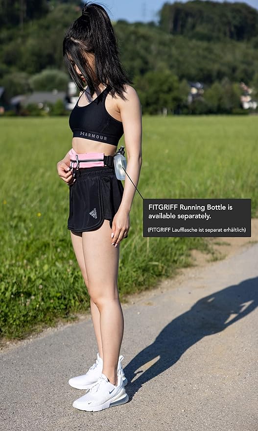 Fitgriff® Running Belt for Men & Women - Secure Jogging Pouch for Phone, Keys & Essentials - For All Cell Phones