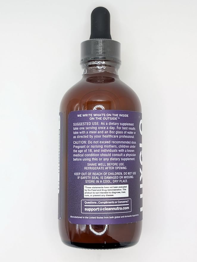 Biotin Liquid Drops Collagen Keratin Hyaluronic Acid Saw Palmetto for Hair Skin and Nails Silica Vitamin A C Vitamin D Bamboo Turmeric Zinc Folate Magnesium Horsetail LuxGlo by Clean Nutra - 2Pack