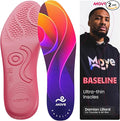 MOVE Baseline - All-Purpose Insoles - Sock Liner - Ultra Thin Shock Absorption - Maximum Freedom of Movement and Energy Return for Cleats, Shoes, Running, Basketball, Baseball (M5-5.5/WM6.5-7)