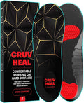 Work Pro Comfort Insoles - Shock Absorption - Low Arch - Cushioning Anti Fatigue Shoe Insert Men Women - Non-Slip - Soft Comfortable Work Boot Insoles - Foot Pain Relief (S, Black)