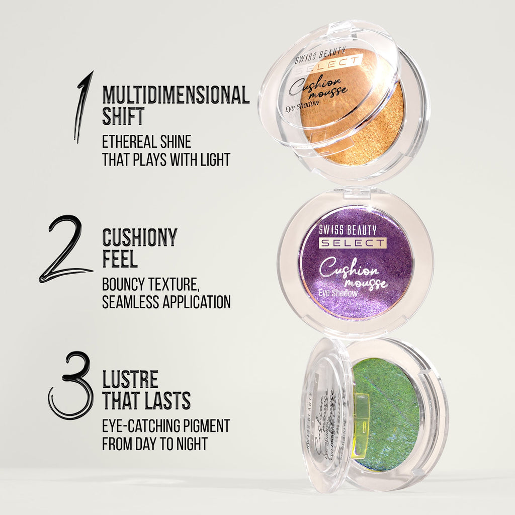 Swiss Beauty Select Cushion Mousse Eyeshadow - 3 Aurora Green