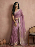 Shree Shyam Fashion Purple Cotton Saree
