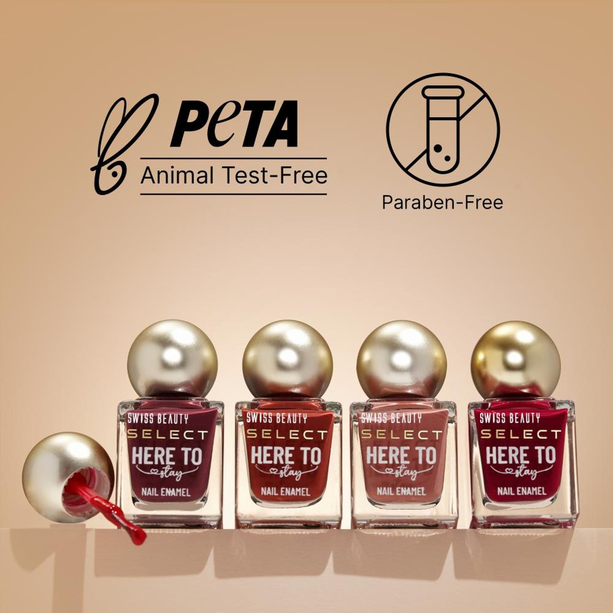 Swiss Beauty Select Here To Stay Nail Enamel - Metallic Silver