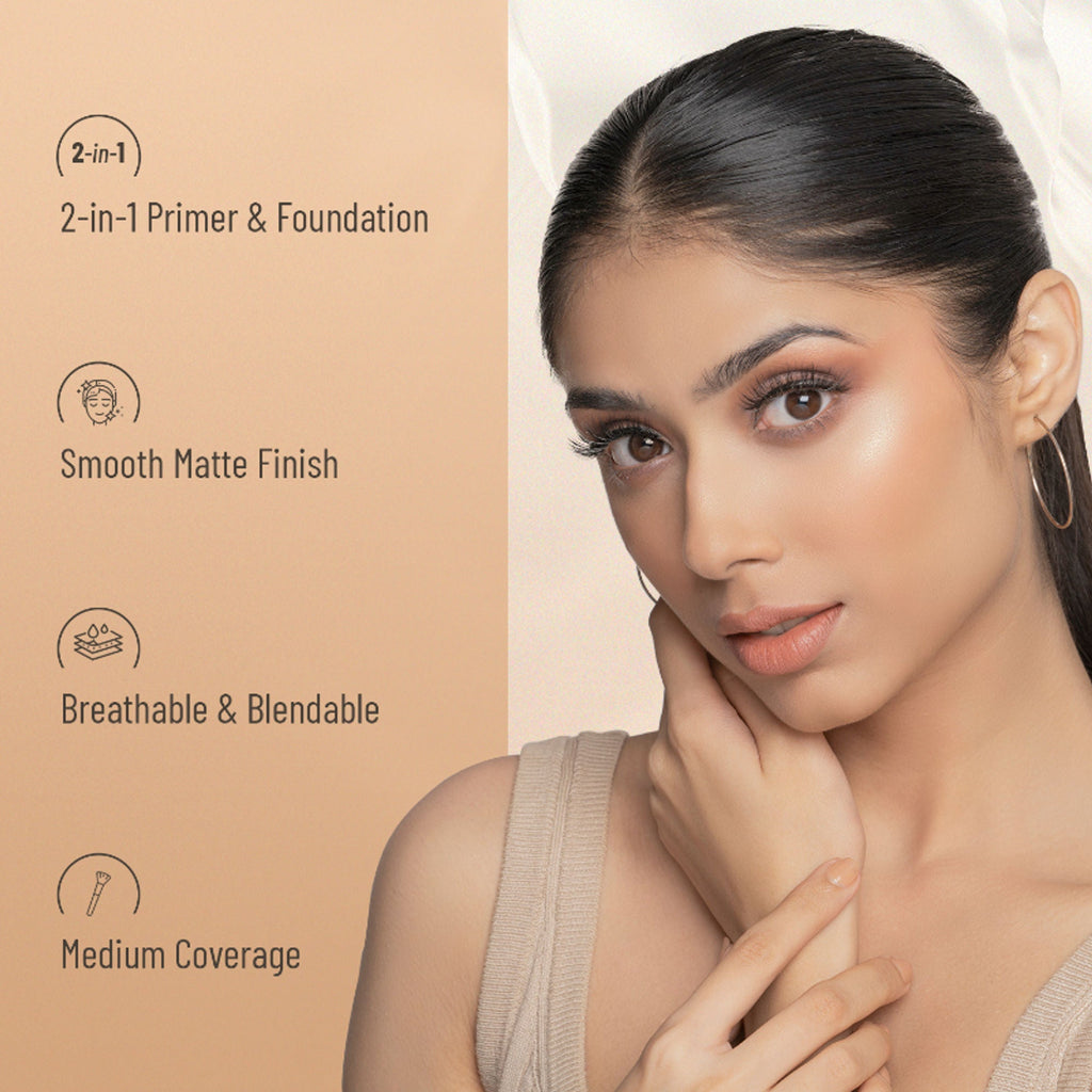 Swiss Beauty Primer Mousse Foundation - 1 White Ivory