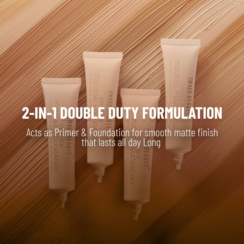 Swiss Beauty Primer Mousse Foundation - 2 Rose Blush