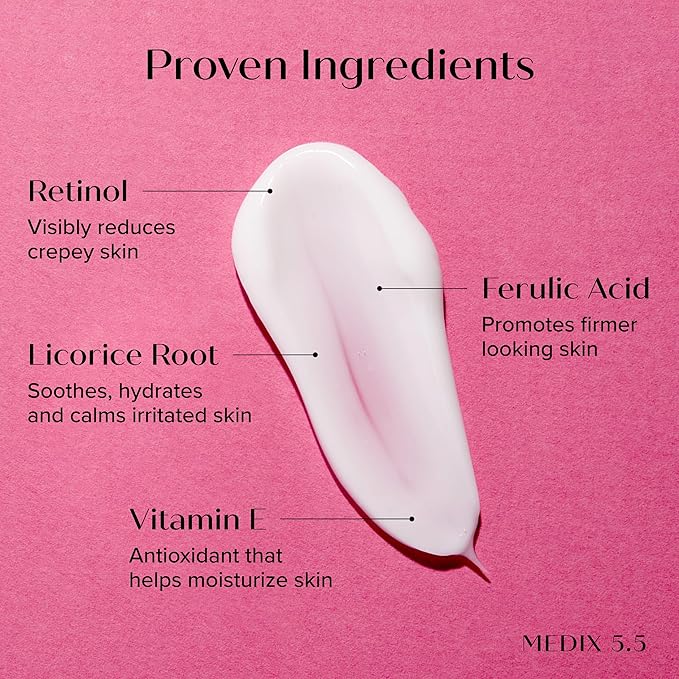 Medix 5.5 Retinol Body Lotion Firming Moisturizer | Crepey Skin Care Treatment | Retinol Body Cream | Firming Cream Targets Look Of Crepe Skin, Wrinkles, & Sagging, 3 Fl Oz Travel Size, 3-Pack