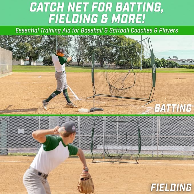 GoSportsGoSports Team Tone 7' x 7' Baseball & Softball Practice Hitting & Pitching Nets in Team Colors
