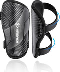 Shin Guards Soccer Kids Youth, CE Certified Airsfish Shin Guard Protection Gear for 2-18 Years Old Boys Girls Teenagers High Impact Resistant Breathable Comfortable 1 Pair 4 Sizes