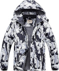 CREATMO US Men's Mountain Waterproof Ski Jacket - Windproof Snowboarding Warm Winter Coat Raincoat