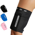 HiRui Running Armband Sleeve Universal Sports Armband Cell Phone Holder Armband for Exercise Workout, Compatible with iPhone 16/15/14/13/Plus/Pro Samsung Galaxy All Phones (XL, Black)