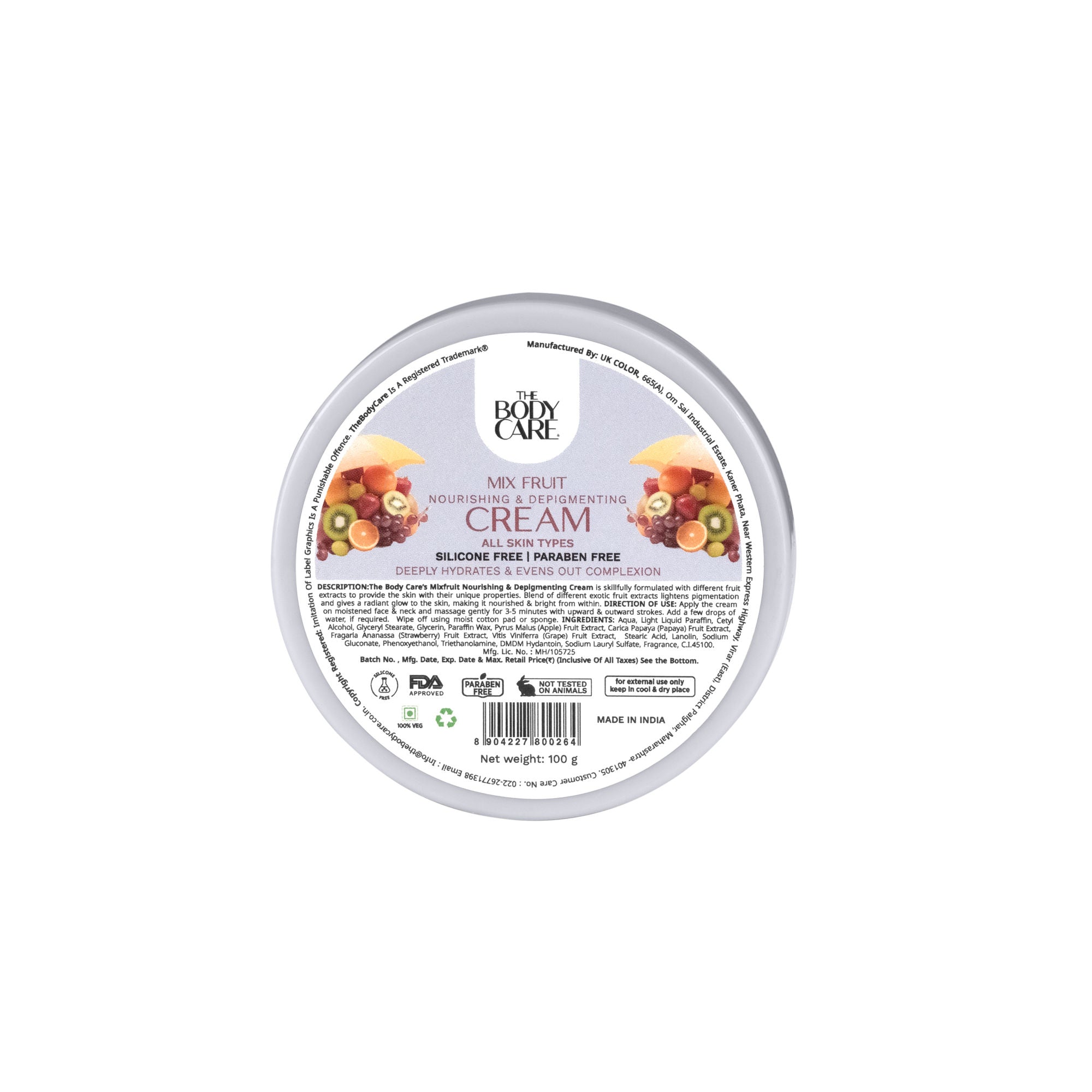 The Body Care Mixfruit Nourishing & Depigmenting Cream