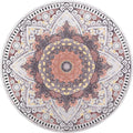 Knsbk Large Round Yoga Mat 4.6'X3.5mm for Exercise Premium Extra Thick, Ultra Comfortable, Non Slip, Meditation Mat