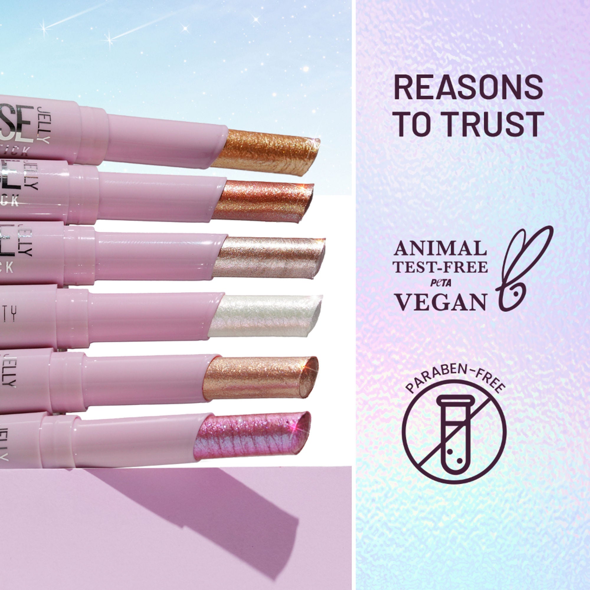 Swiss Beauty Jelly Verse Glow Eyeshadow Stick , Rich Color Payoff, Crease-Proof - Star Shower