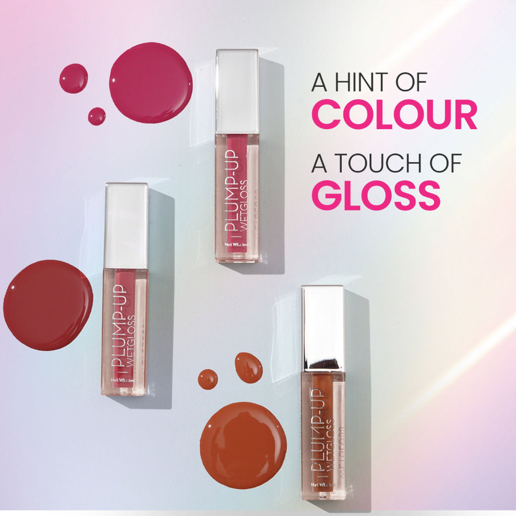 Swiss Beauty Plump Up Wet Lip Gloss For Glossy And Fuller Lips - 3 Kinde Naked