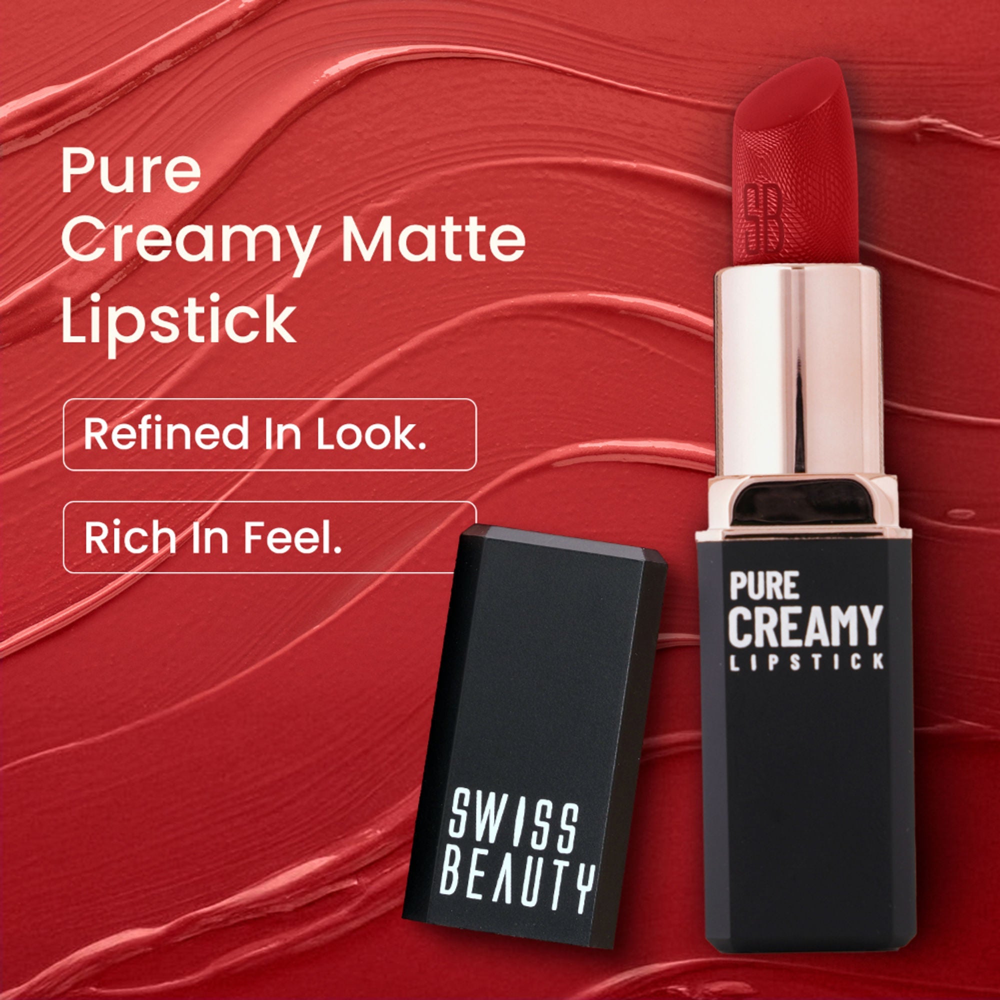 Swiss Beauty Pure Creamy Matte Lipstick - 05 Coral Crush