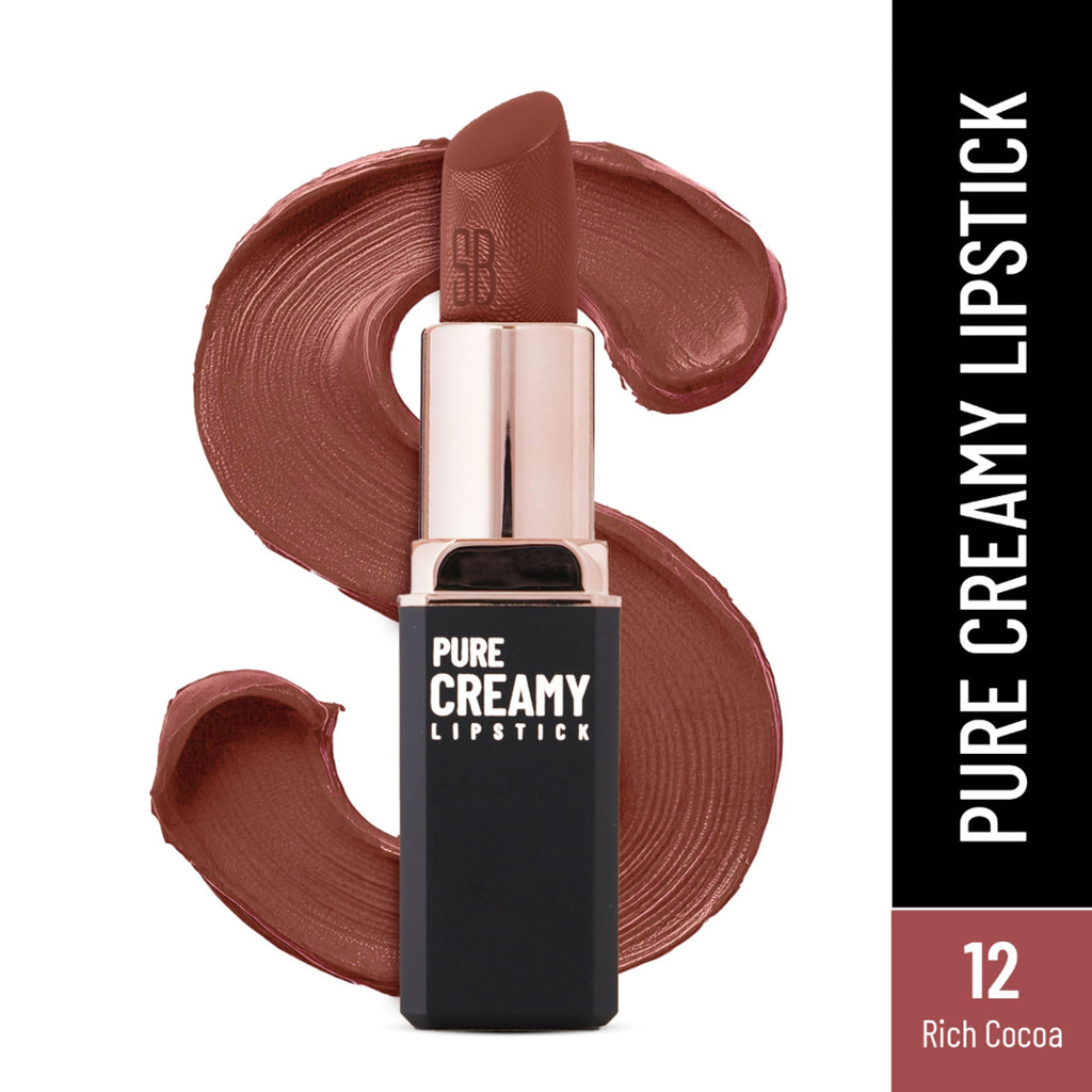 Swiss Beauty Pure Creamy Matte Lipstick - 12 Rich Cocoa