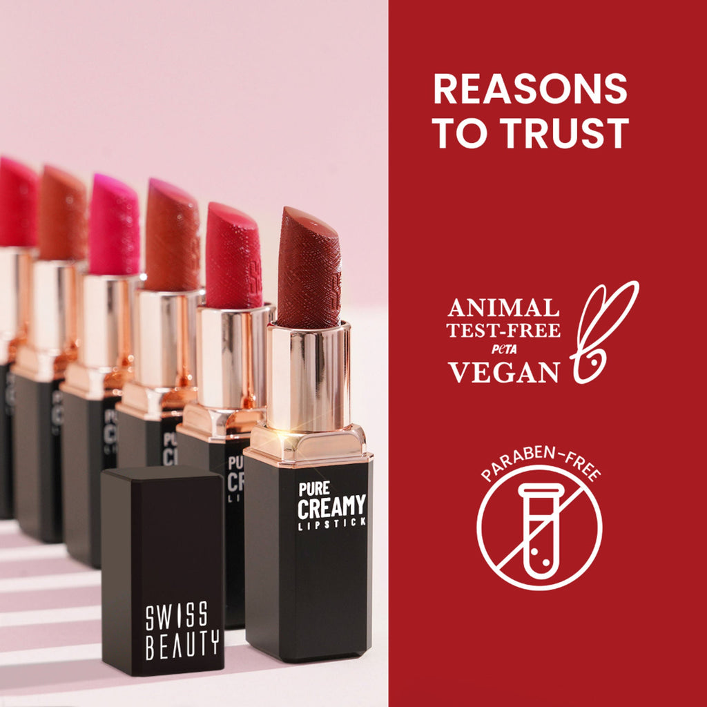 Swiss Beauty Pure Creamy Matte Lipstick - 18 Wine And Fine
