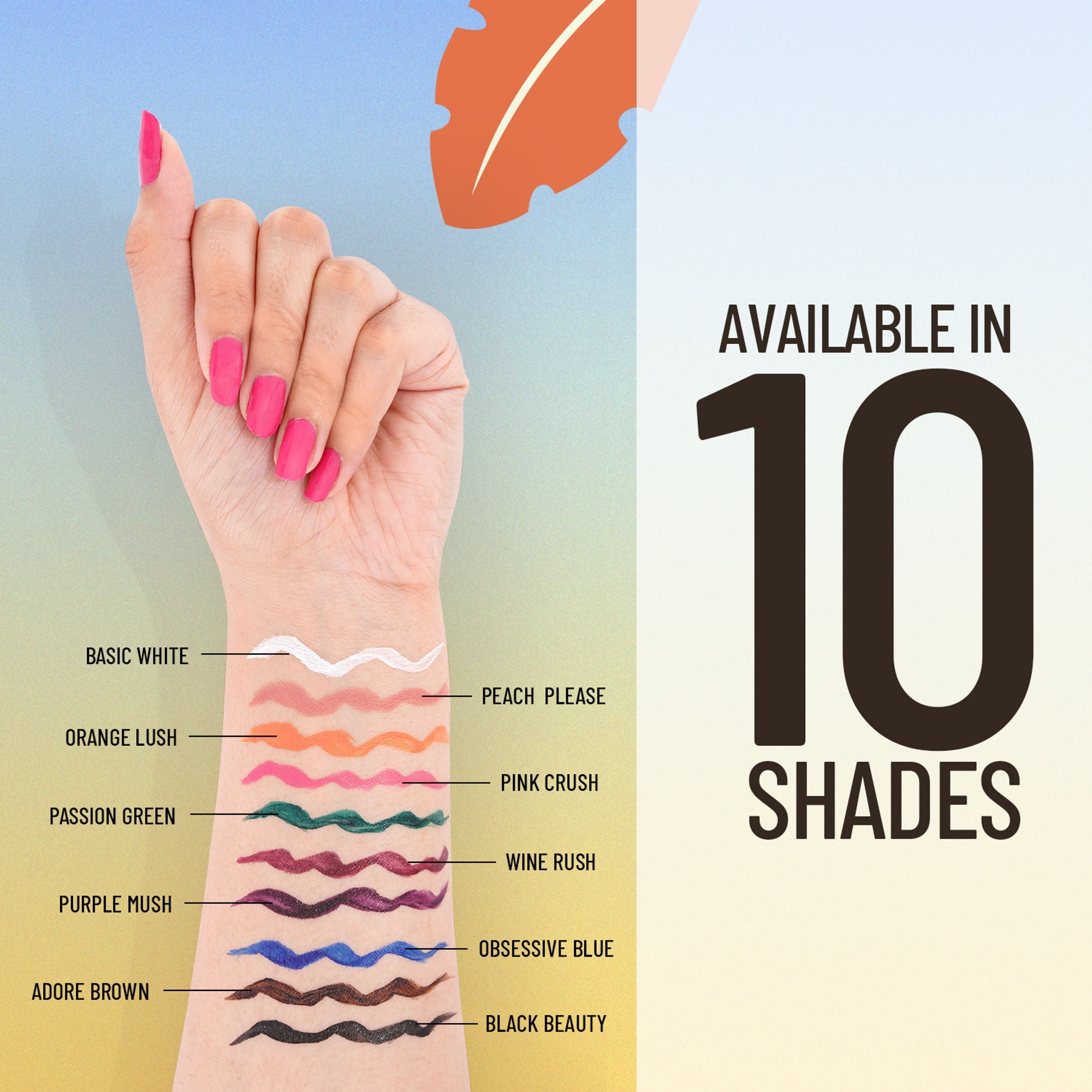 Swiss Beauty Colour Me Bright Sketch Eyeliner - 01 Basic White