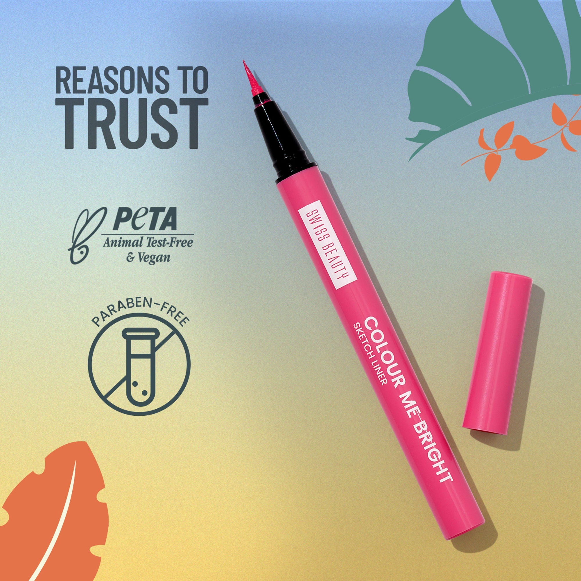 Swiss Beauty Colour Me Bright Sketch Eyeliner - 01 Basic White