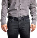 FLYT Solo Belt - Minimalist Web Nylon Belt with Quick-Release Magnetic Plastic Buckle, TSA Friendly