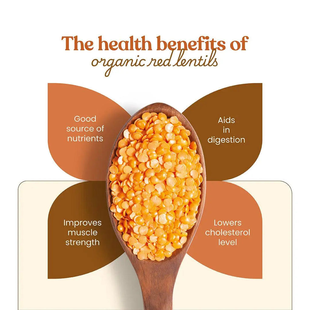 Bharat Vedica Organic Red Lentils - Organic Masoor Dal