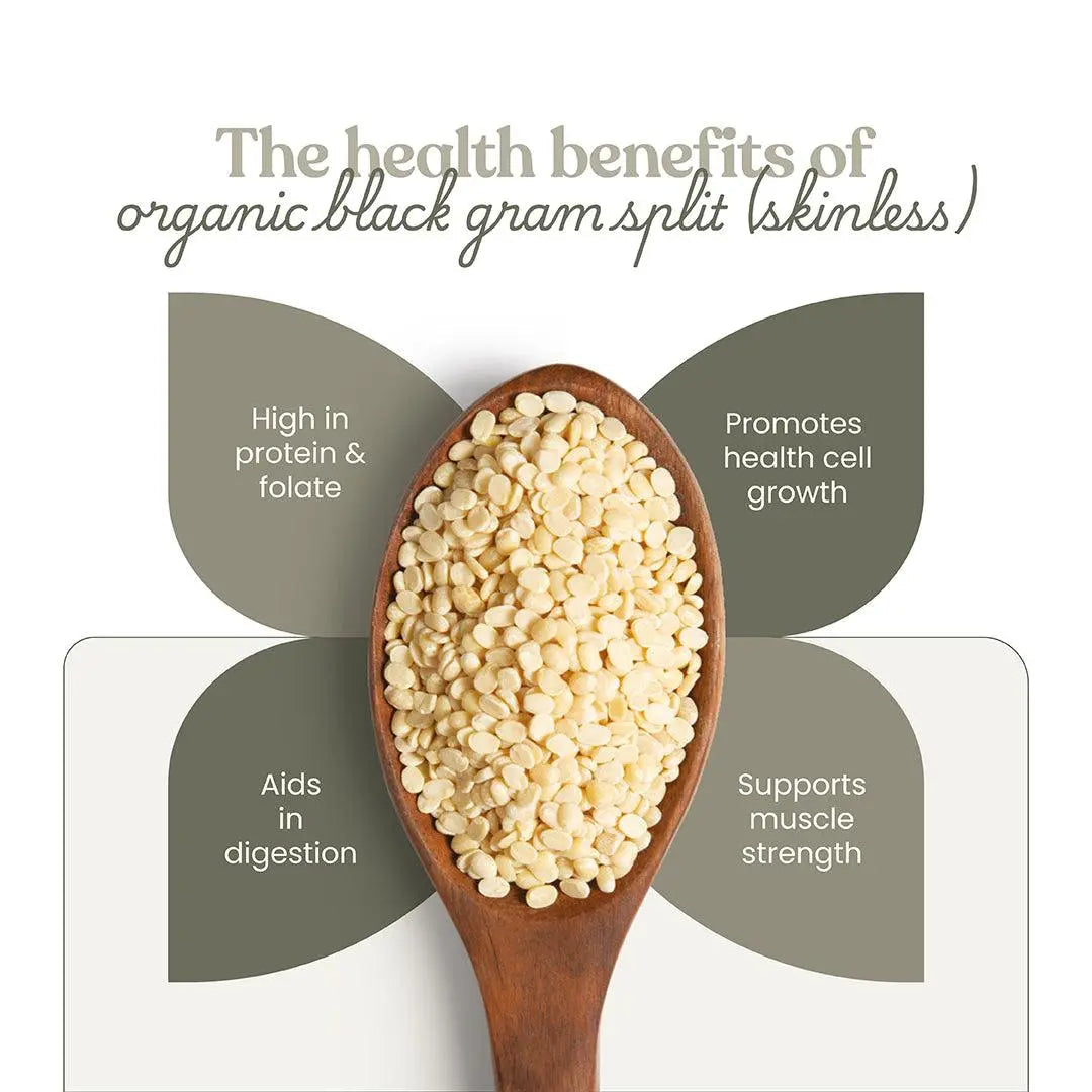 Bharat Vedica Organic Black Gram Split / Skinless - Organic Urad Dal