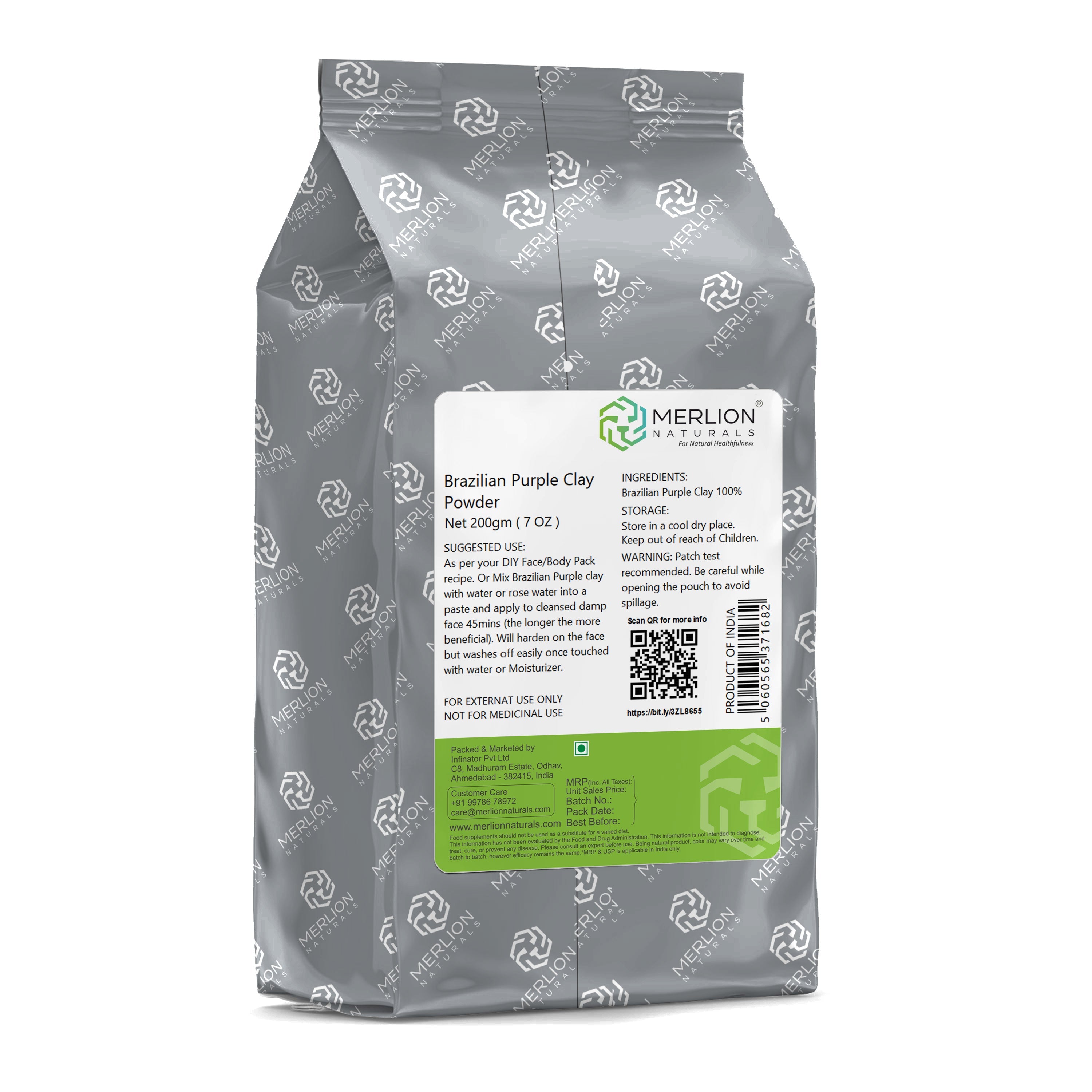 Merlion Naturals Brazilian Purple Clay Powder