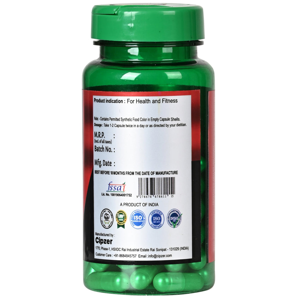 Cipzer Fitness Nutrition Maximum Strength Capsules