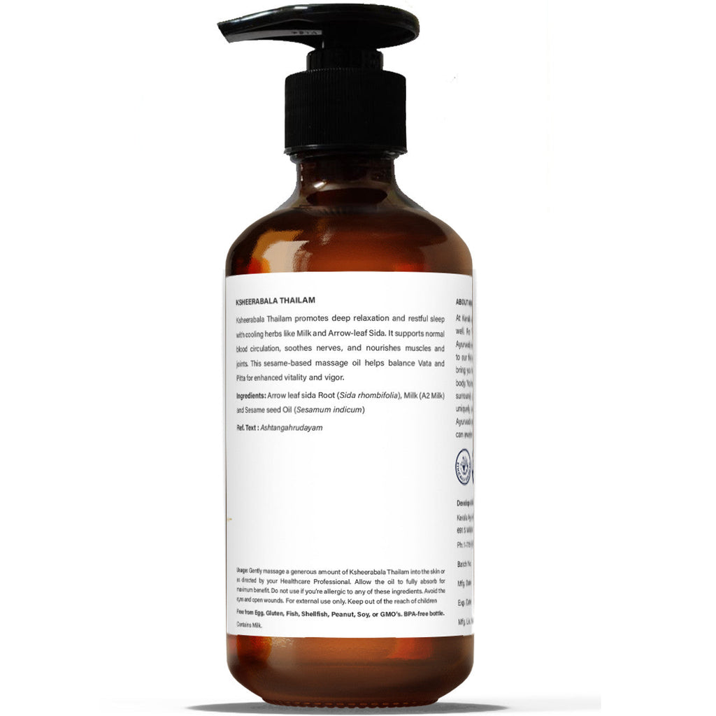 Kerala Ayurveda USA Calming Body Oil - Ksheerabala Thailam