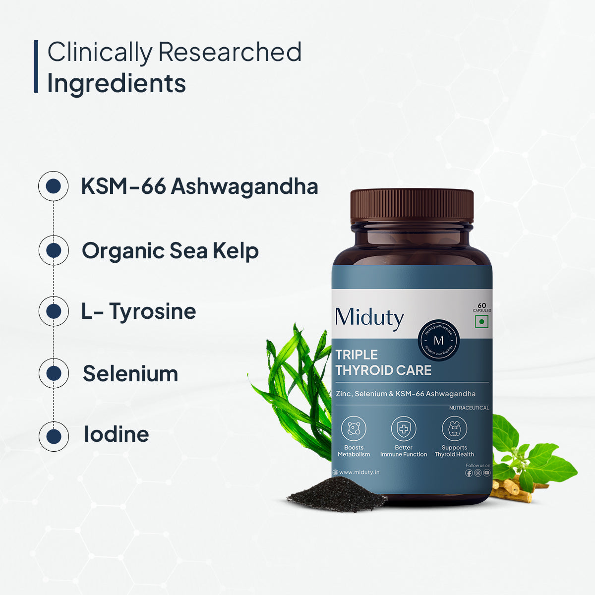 Miduty by Palak Notes Triple Thyroid Care Capsules