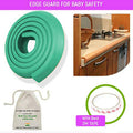 Safe-O-Kid Unique High Density L-Shaped 2 Mtr Long Mini 2 Edge Guards With 8 Corner Cushions - Green