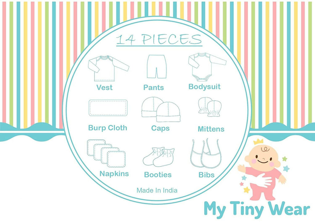 My Tiny Wear Full Sleeves New Born Baby Gift Set - Red