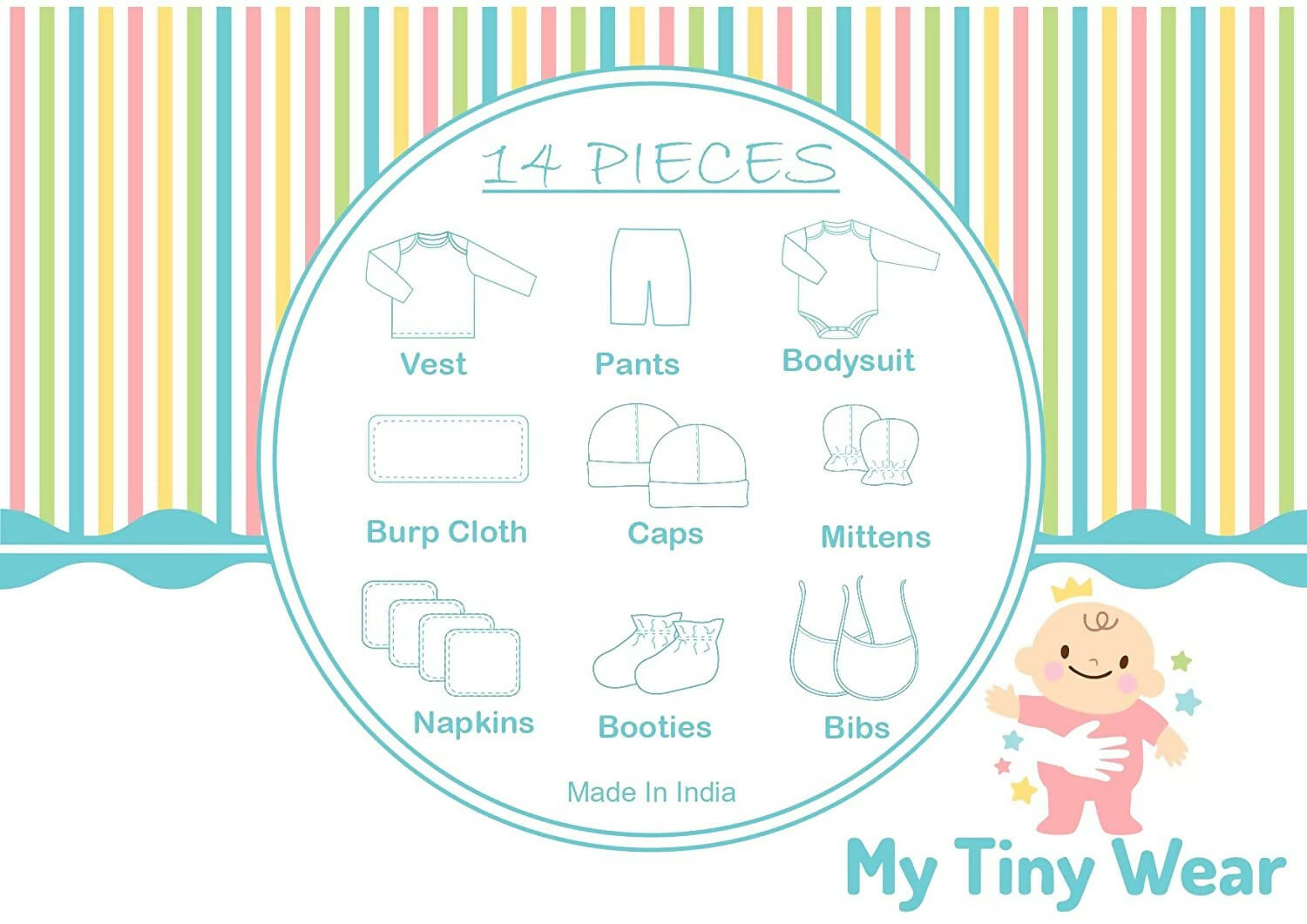 My Tiny Wear Full Sleeves New Born Baby Gift Set - Red