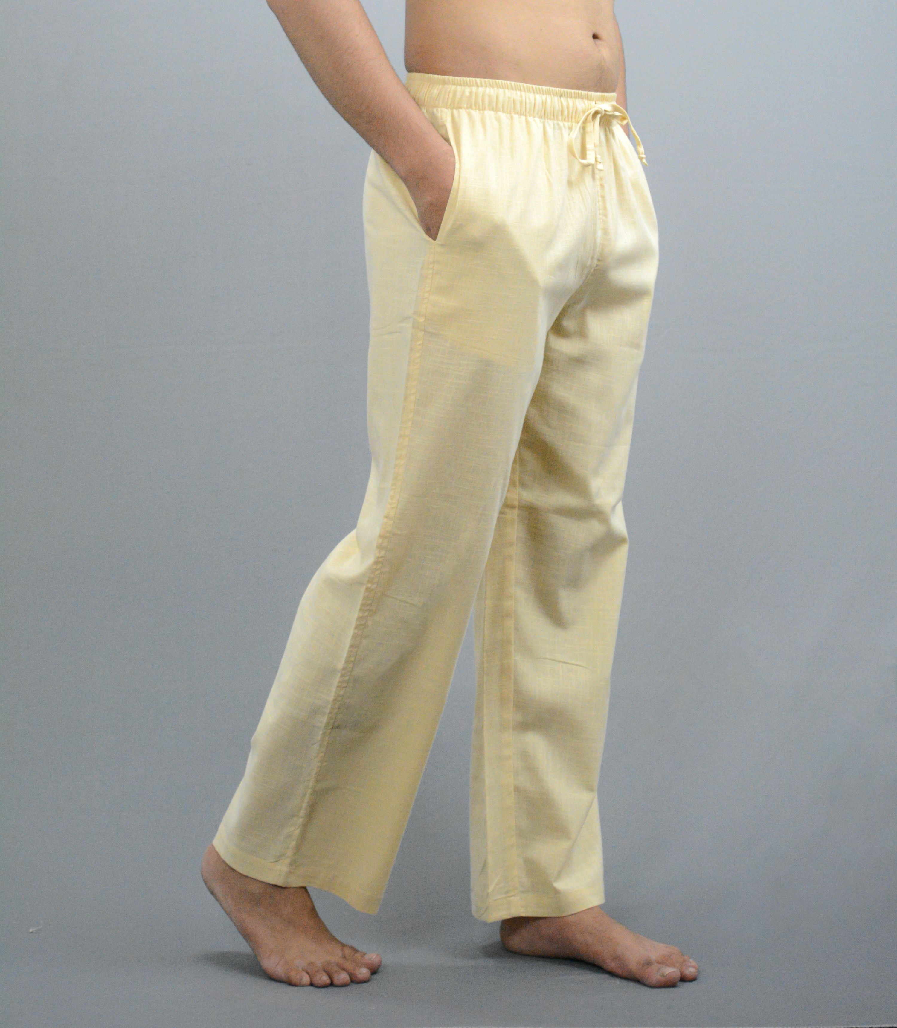 Fabmade Peach & Beige Combo Linen Pajama
