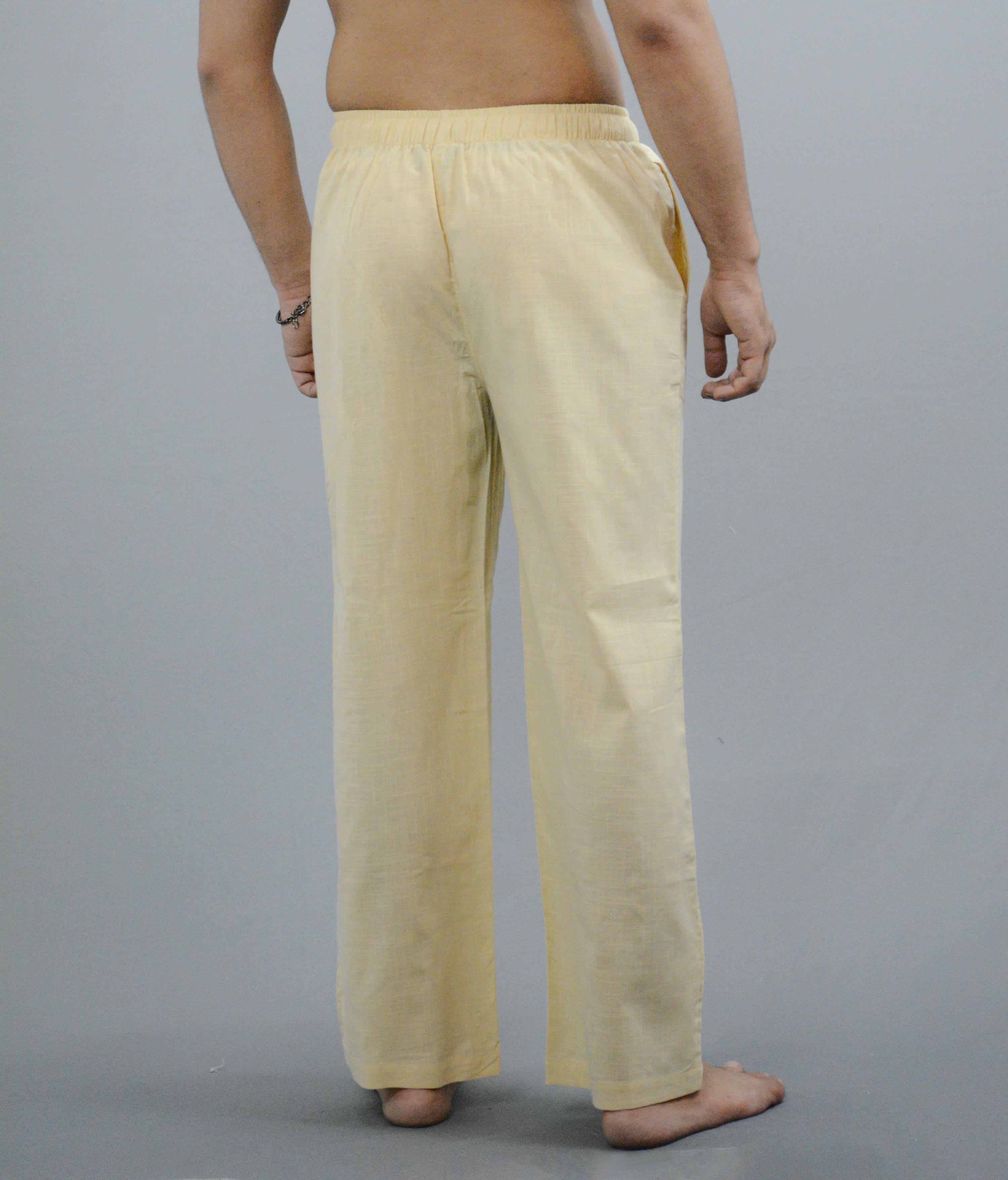 Fabmade Peach & Beige Combo Linen Pajama