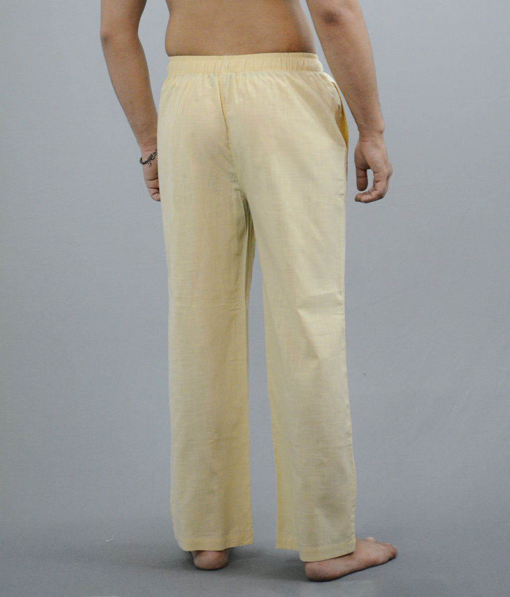 Fabmade White & Beige Combo Linen Pajama