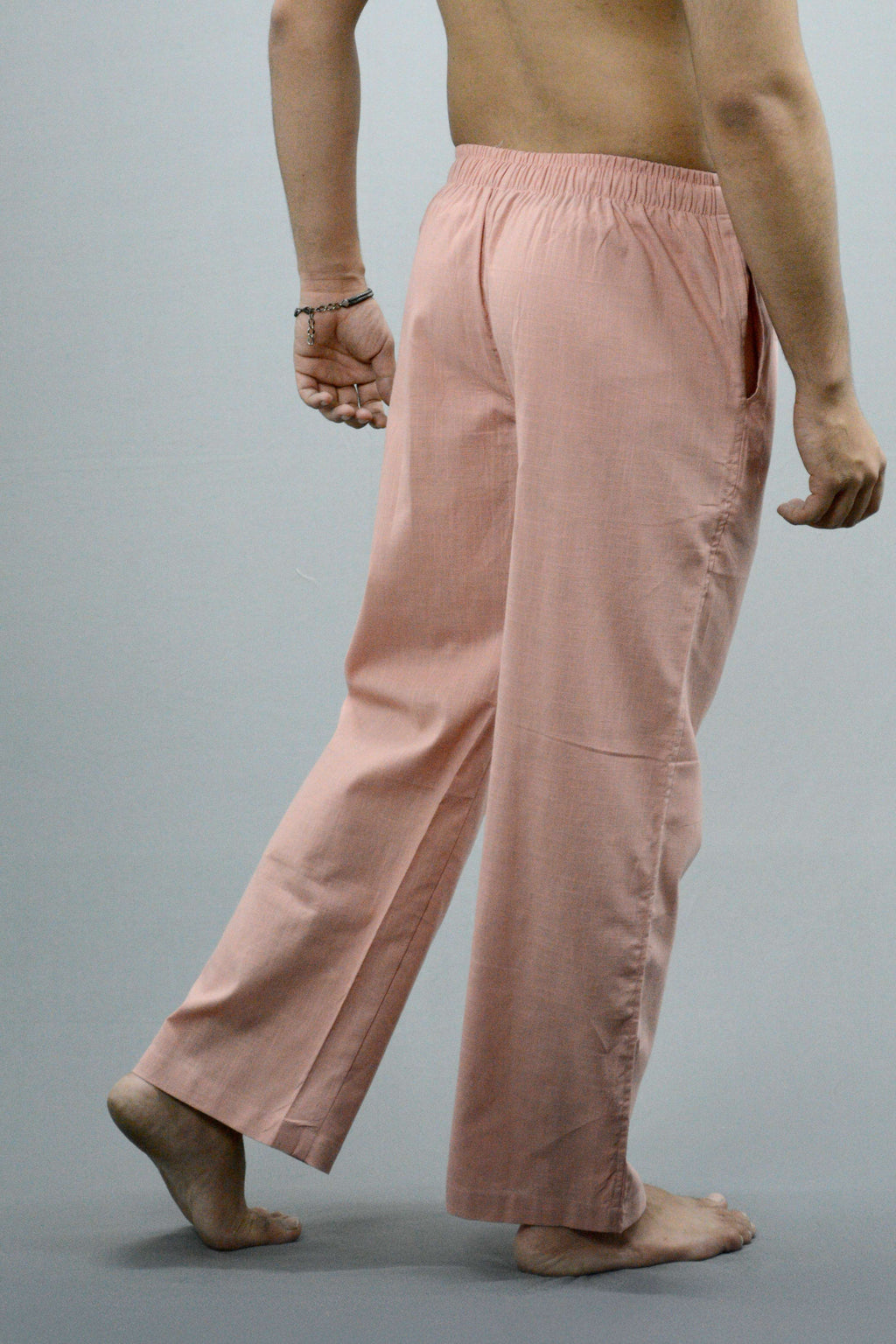Fabmade Peach & Olive Combo Linen Pajama
