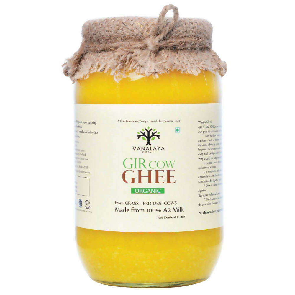 Vanalaya Organic Gir Cow Ghee | A2 Milk Prepared By Traditional Bilona Method | 100 % Pure A2 Ghee, Natural & Healthy
