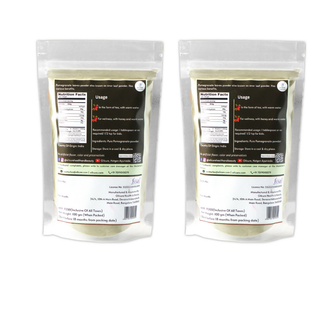 Nxtgen Ayurveda Pomegranate (Anar) Leaf Powder