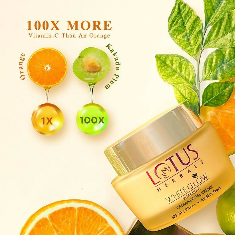 Lotus Herbals Whiteglow Vitamin-C Radiance Gel Crème SPF-20 PA+++