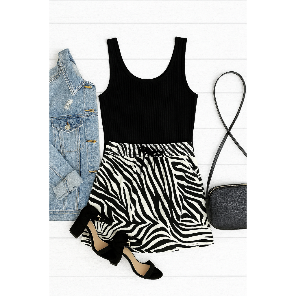 Ready to Ship | The Zoe - Zebra Print Jogger Skirt