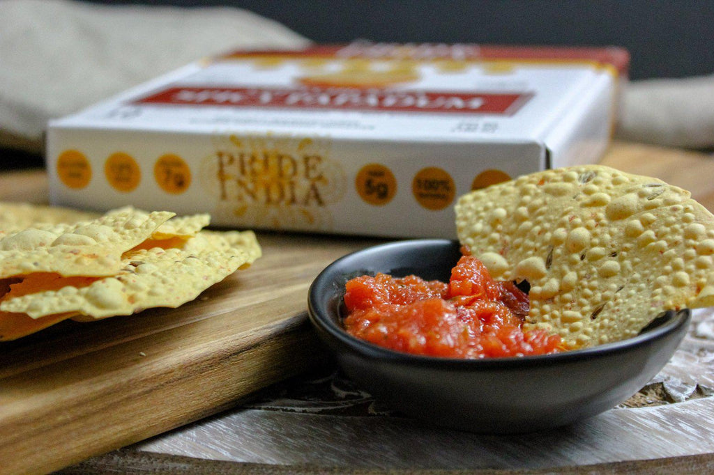 Assorted Papadum Lentil Crisps - Plain, Salty & Spicy