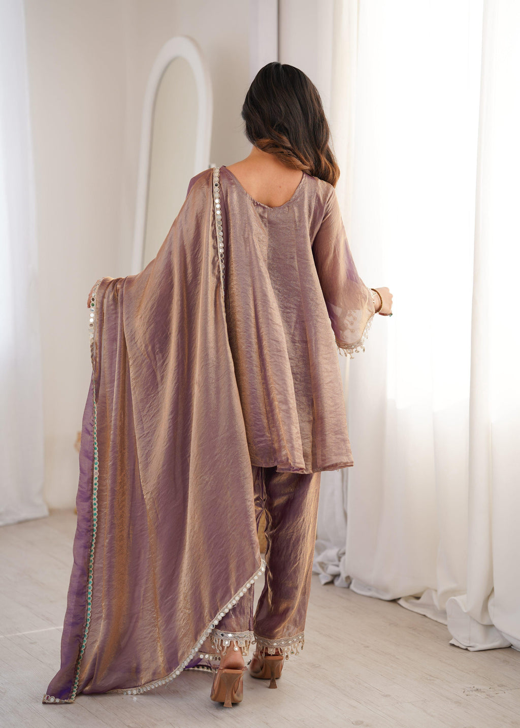 Jyoti Fashion Purple Fendy Embroidered Designer Kurta Set With Dupatta