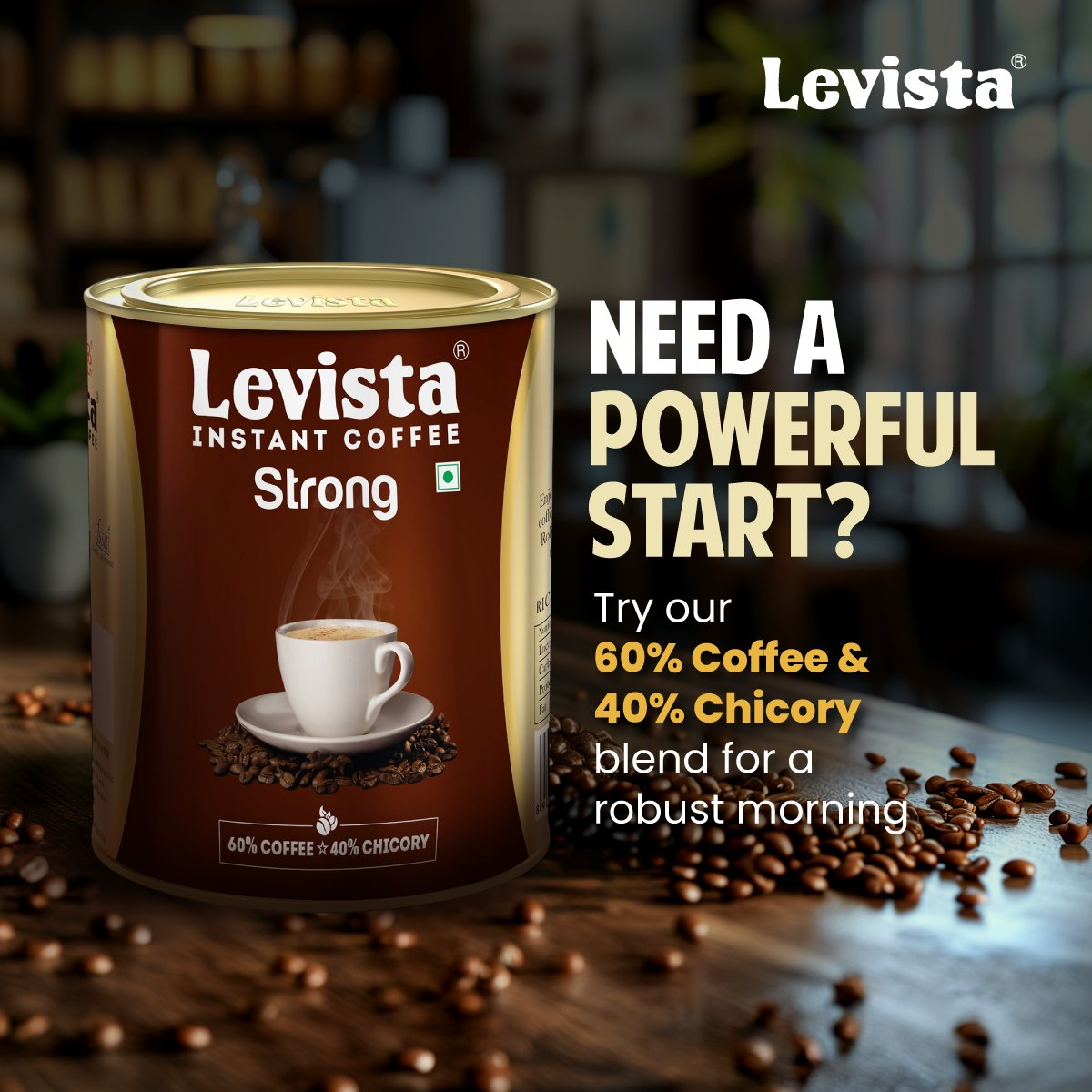 Levista Strong Coffee Can 60:40