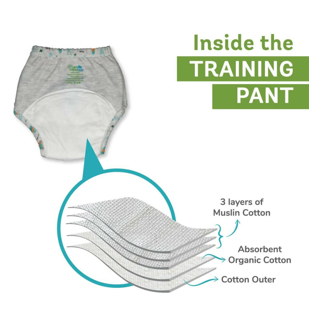 Kindermum Cotton Padded Pull Up Training Pants/ Padded Underwear˜For Kids-Autumn Animals Set of 2 pcs