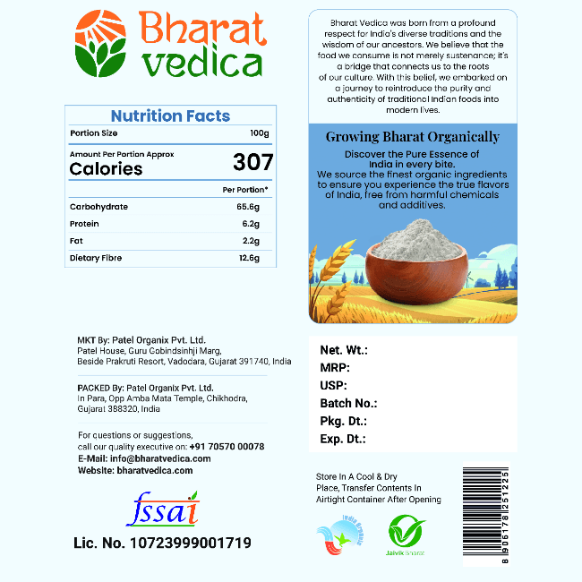Bharat Vedica Organic Barnyard Millet Flour - Organic Sava ka Atta
