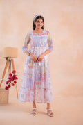 Juniper Pastel Patch Garden Tiered Maxi Dress