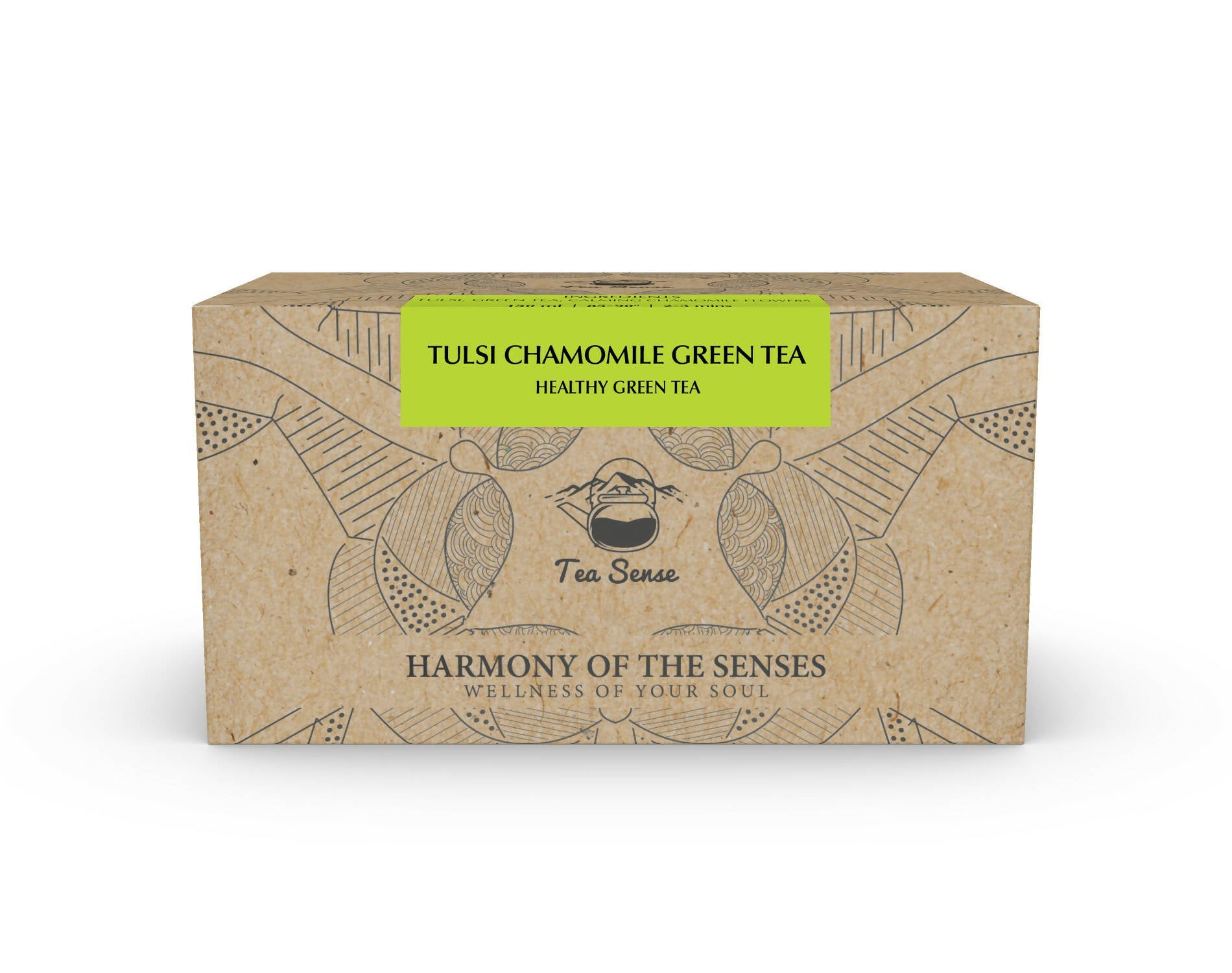 Tea Sense Tulsi Chamomile Green Tea Bags Box